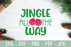 Jingle All The Way - Round Christmas Sign SVG Product Image 2