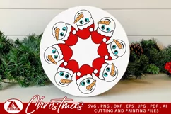 Christmas Ornament SVG Christmas Mandala SVG Snowman SVG PNG Product Image 1