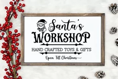 Santa's Workshop SVG I Christmas Sign SVG I Holiday SVG Product Image 2