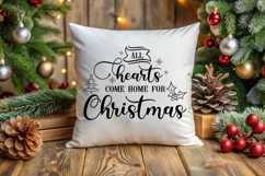 All Hearts Come Home for Christmas SVG I Holiday Sign SVG Product Image 2