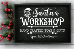 Santa's Workshop SVG I Christmas Sign SVG I Holiday SVG Product Image 3