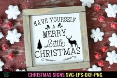 Have Yourself a Merry Little Christmas SVG I Christmas Sign Product Image 1