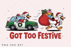 Christmas Silly Goose PNG, Funny Christmas PNG, Goose Product Image 2