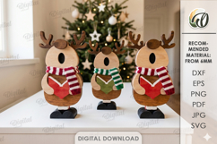 Christmas Singing Characters Bundle Laser Cut. Christmas SVG Product Image 6