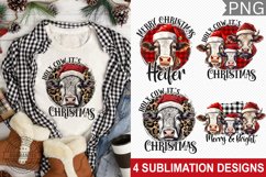 Christmas Heifer Sublimation Designs | Christmas Sublimation Product Image 1