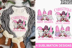 Christmas Gnome Sublimation | Pink Christmas Sublimation Product Image 1