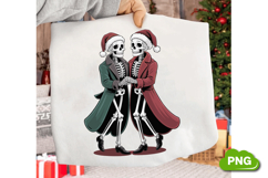 Christmas Skeleton Couple PNG, Christmas Skeleton Clipart Product Image 3