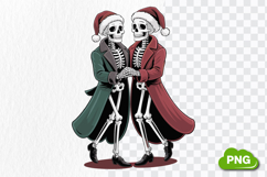 Skeleton Christmas PNG Sublimation Bundle, Christmas Clipart Product Image 19