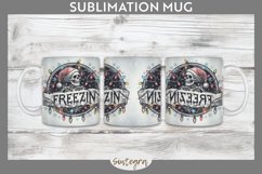 Christmas Freezin&#039; Skeleton Entangled Mug Wrap Sublimation Product Image 1