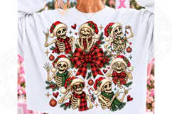 Christmas Skeleton Poses PNG Product Image 1