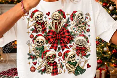 Christmas Skeleton Poses PNG Product Image 3