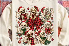 Christmas Skeleton Poses PNG Product Image 4