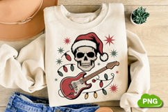 Christmas Skeleton Rockster PNG, Christmas Skeleton Clipart Product Image 1
