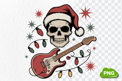 Christmas Skeleton Rockster PNG, Christmas Skeleton Clipart Product Image 4