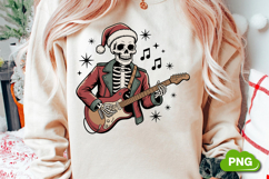 Christmas Skeleton Rockster PNG, Christmas Skeleton PNG Product Image 2