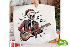 Christmas Skeleton Rockster PNG, Christmas Skeleton PNG Product Image 3