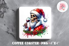Christmas Square Coaster, Coffee Square Coaster Sublimation Png,  Square Coaster Png