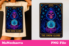 Christmas Skeleton Tarot Card Bundle Neon Iridescent Clipart Product Image 2