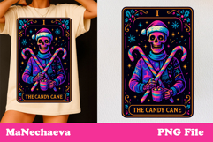 Christmas Skeleton Tarot Card Bundle Neon Iridescent Clipart Product Image 16