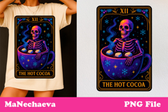Christmas Skeleton Tarot Card Bundle Neon Iridescent Clipart Product Image 5