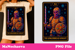 Christmas Skeleton Tarot Card Bundle Neon Iridescent Clipart Product Image 6