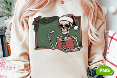 Christmas Skeleton Teacher PNG, Christmas Skeleton Clipart Product Image 2