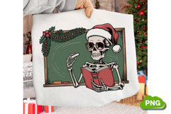 Christmas Skeleton Teacher PNG, Christmas Skeleton Clipart Product Image 3
