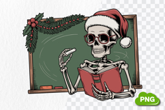 Christmas Skeleton Teacher PNG, Christmas Skeleton Clipart Product Image 4