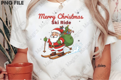 Christmas Skiing Santa Sublimation Product Image 2