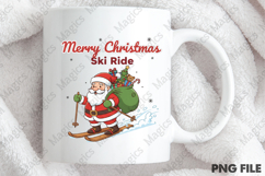 Christmas Skiing Santa Sublimation Product Image 4