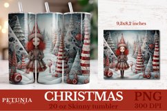 Christmas sublimation Tumbler wrap design being used as a skinny tumbler wrap sublimation