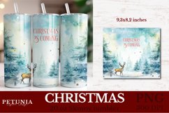 Christmas skinny Tumbler wrap Design Being Used As Tumbler Sublimation