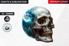 Christmas Skull Clipart PNG, Christmas clipart sublimation Product Image 1