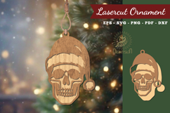 Christmas Skull Lasercut Ornament Product Image 1