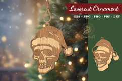 Christmas Skull Lasercut Ornament Product Image 1