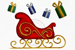 christmas sleigh clipart 