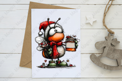 Christmas Snail Clipart | Cute Funny Holiday Snails Product Image 3