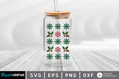 Christmas snow Flower SVG, Christmas Libbey SVG Design Product Image 1