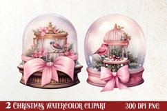 Christmas In Snow Globe Clipart Sublimation, Christmas SVG Product Image 1