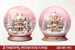 Christmas In Snow Globe Clipart Sublimation, Christmas SVG Product Image 1