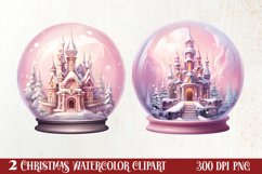 Christmas In Snow Globe Clipart Sublimation, Christmas SVG Product Image 1
