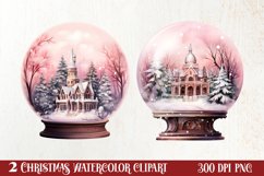 Christmas In Snow Globe Clipart Sublimation, Christmas SVG Product Image 1