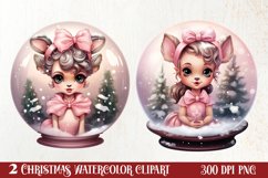 Christmas In Snow Globe Clipart Sublimation, Christmas SVG Product Image 1