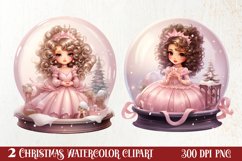 Christmas In Snow Globe Clipart Sublimation, Christmas SVG Product Image 1