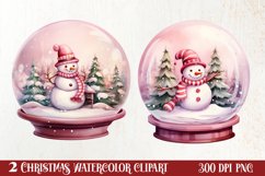 Christmas In Snow Globe Clipart Sublimation, Christmas SVG Product Image 1