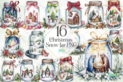 Christmas Snow Jar PNG Product Image 1