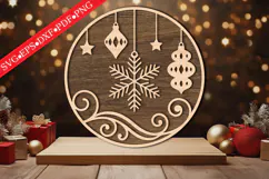 Christmas Snowman Snowflake SVG Product Image 1