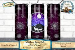 This is Christmas glitter snowflake tumbler wrap design. featuring a dark purple Ombre. Sized for 20oz skinny tumblers. 