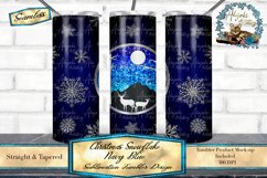 This is Christmas glitter snowflake tumbler wrap design. featuring a navy blue Ombre. Sized for 20oz skinny tumblers.