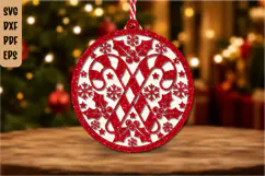 Christmas Snowflake Ornament Laser Cut SVG Product Image 1
